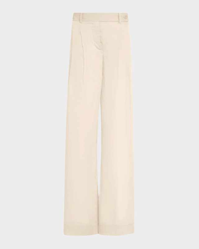 Pleated Wide-Leg Trousers